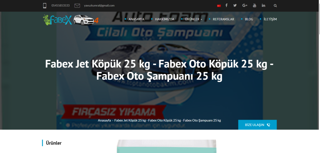 Profesyonel Oto Yıkama İçin Fabex Köpük ve Şampuan Çözümleri Profesyonel Oto Yıkama İçin Fabex Köpük ve Şampuan Çözümleri